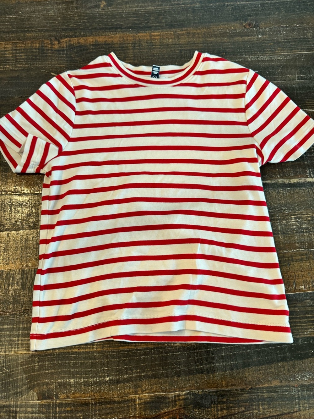 Spanx Red & White Striped Short-Sleeve Top Size XS. Open to offers!!